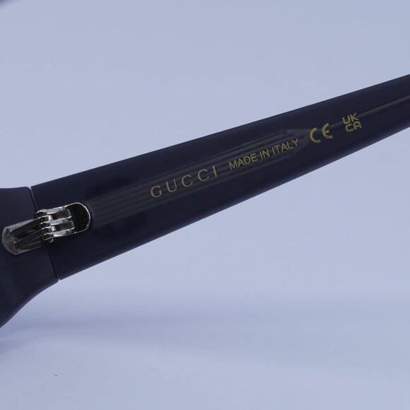 Gucci GG1787S 001 Sunglasses Dark Grey Cat Eye Frame, Grey Lenses - Picture 9 of 12